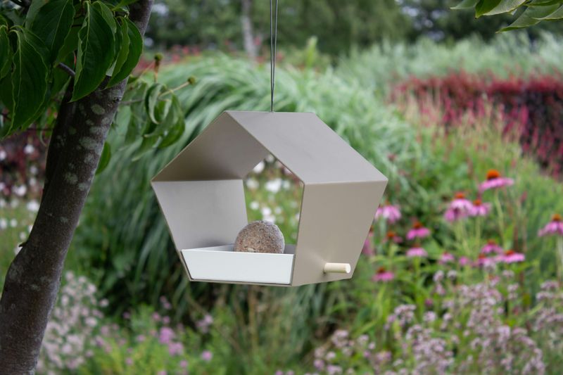 Small Diamond - vogelvoederhuisje - zandkleurig