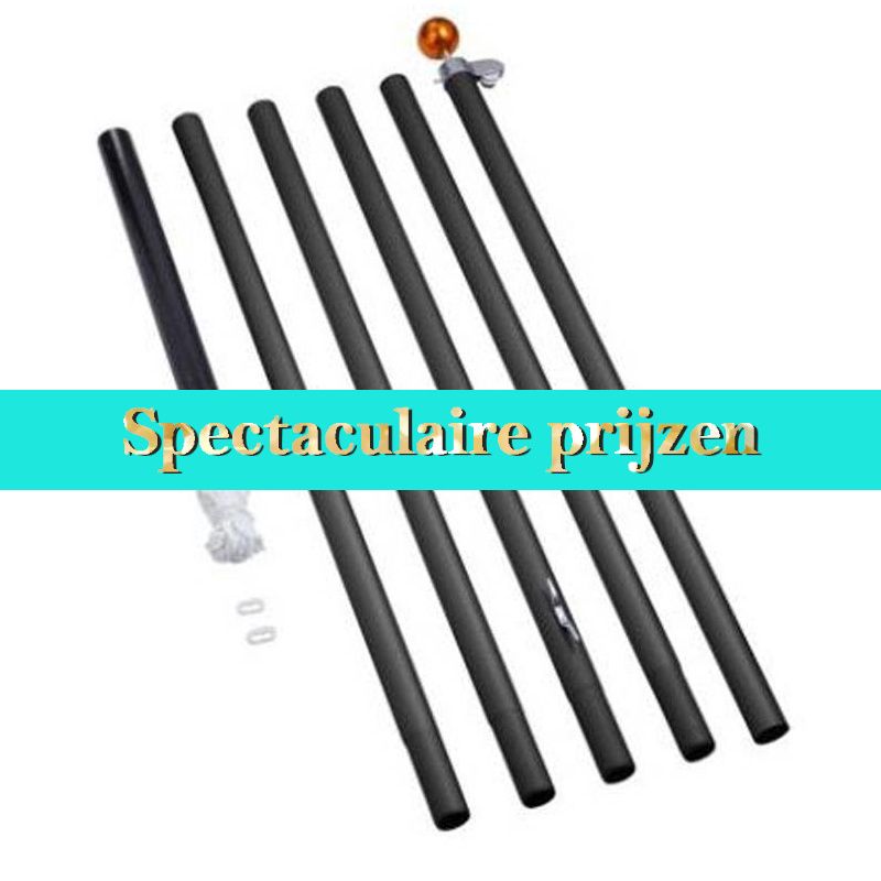 Fairybell vlaggenmast 600cm- zwart