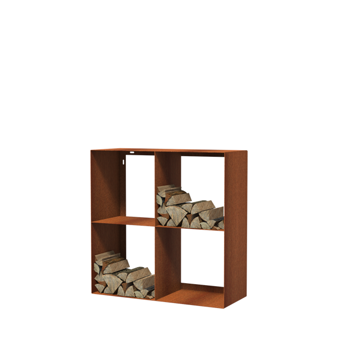 Forno Logg houtopslag vakken - Cortenstaal