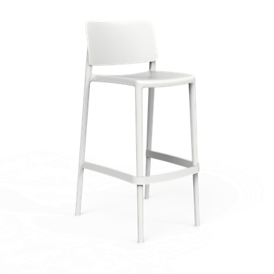 Sera hoge stoel - mat wit