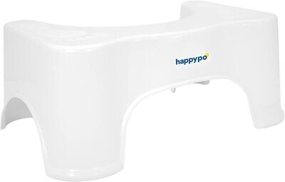 HappyPo Taboret toaletowy 22,5D x 39W x 17H cm w przypadku hemoroidów, zaparć, jelita drażliwego