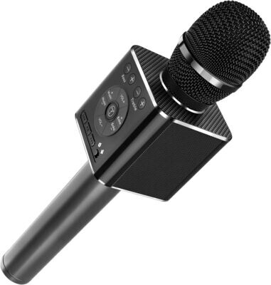 Bezprzewodowy mikrofon karaoke Bluetooth, przenośny ręczny mikrofon karaoke 3 w 1