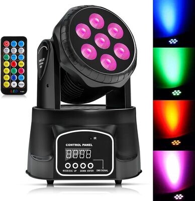 Mini oświetlenie sceniczne DMX512 RGBW LED Spot DJ światło imprezowe z pilotem zdalnego sterowania odpowiednie do dyskoteki, baru, klubu, na wesele