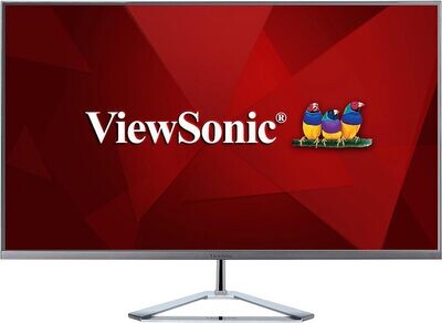 Viewsonic VX3276-2K-MHD-2 80 cm (32 cale) monitor biurowy (WQHD, panel IPS, HDMI, DP, mDP, Eye-Care, Eco-Mode, głośnik, srebrno-czarny