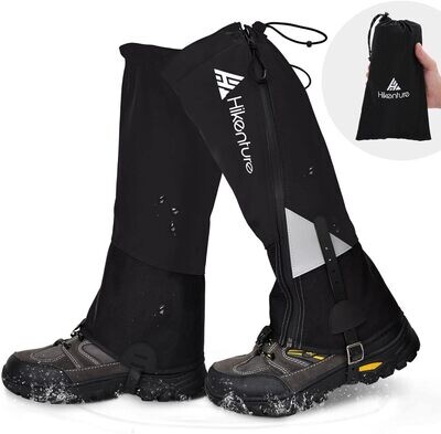 HIKENTURE Ochraniacze na wędrówki, polowanie, rower, dla mężczyzn i kobiet, wodoszczelne, ochraniacze przeciwdeszczowe, ochraniacze na buty outdoorowe do ochrony spodni i butów przed śniegiem/deszczem