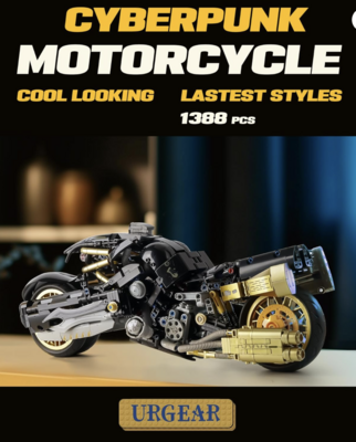 Zestaw budowy motocykla technicznego - zestaw modelu mobilnego motocykla Bat Cycle z filmu