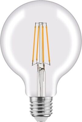 LEXMAN - Żarówka LED Globe z włóknem szklanym - Ø95 mm - E27-1055 Lm - 7,8W równoważne 75W - 2700K - Ciepła biel