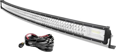 Auxtings LED Light Bar 22/32/42 cali, 3-Row 7D, DC 12-24 V, 6000 K, do pojazdów terenowych.