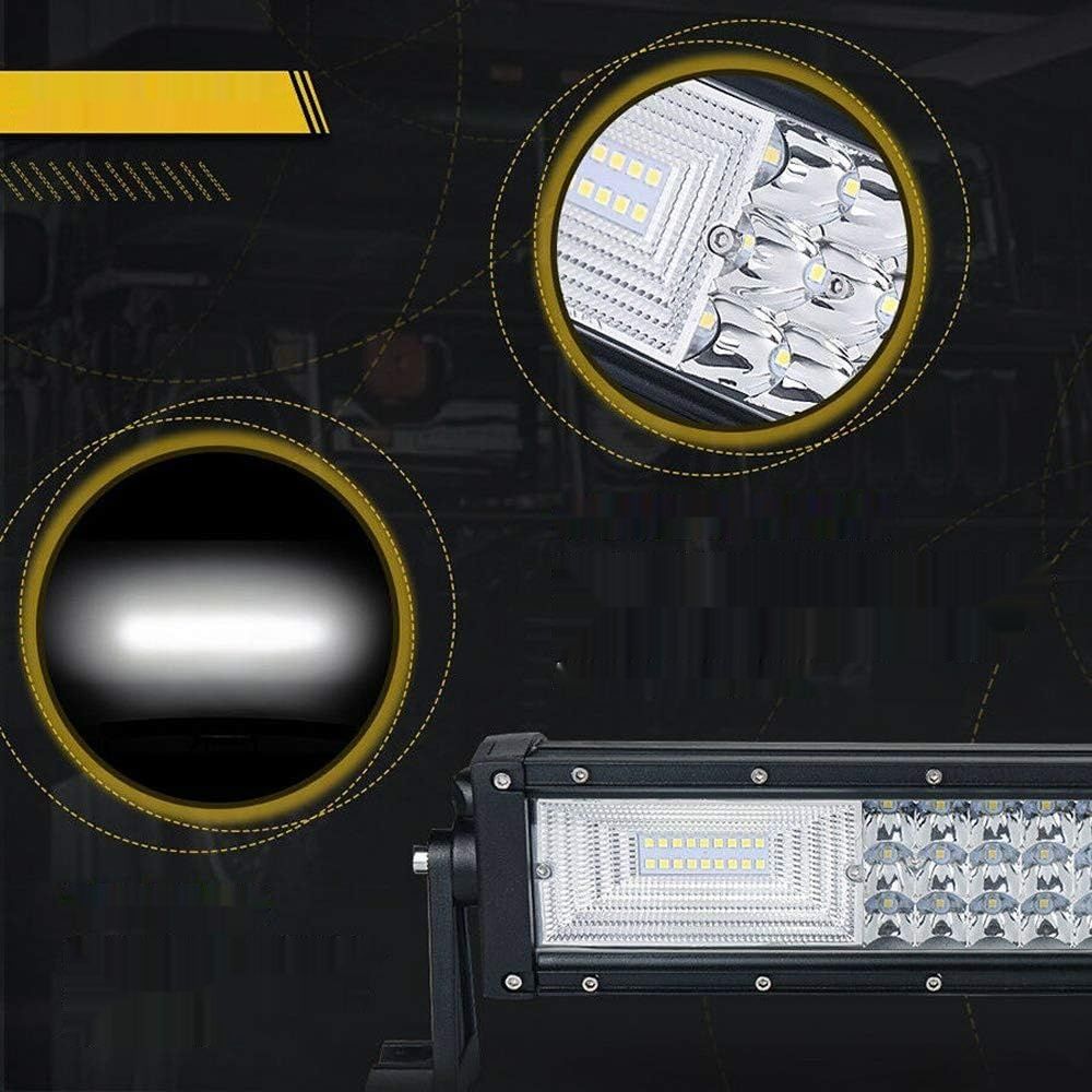 Auxtings LED Light Bar 22/32/42 cali, 3-Row 7D, DC 12-24 V, 6000 K, do pojazdów terenowych.