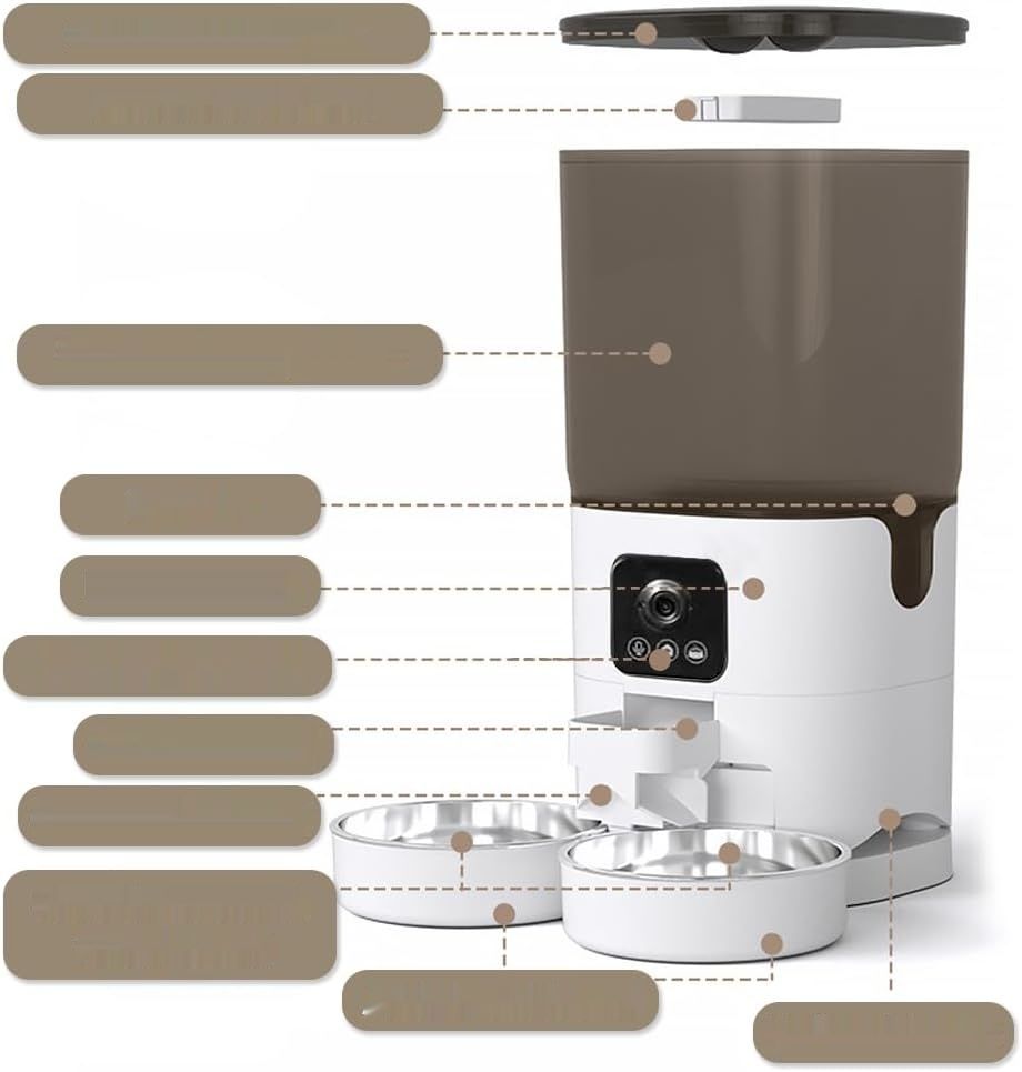 Pahajim Dystrybutor Chrupek dla Kota 7L 2.4G WiFi APP Kamera HD 1080p