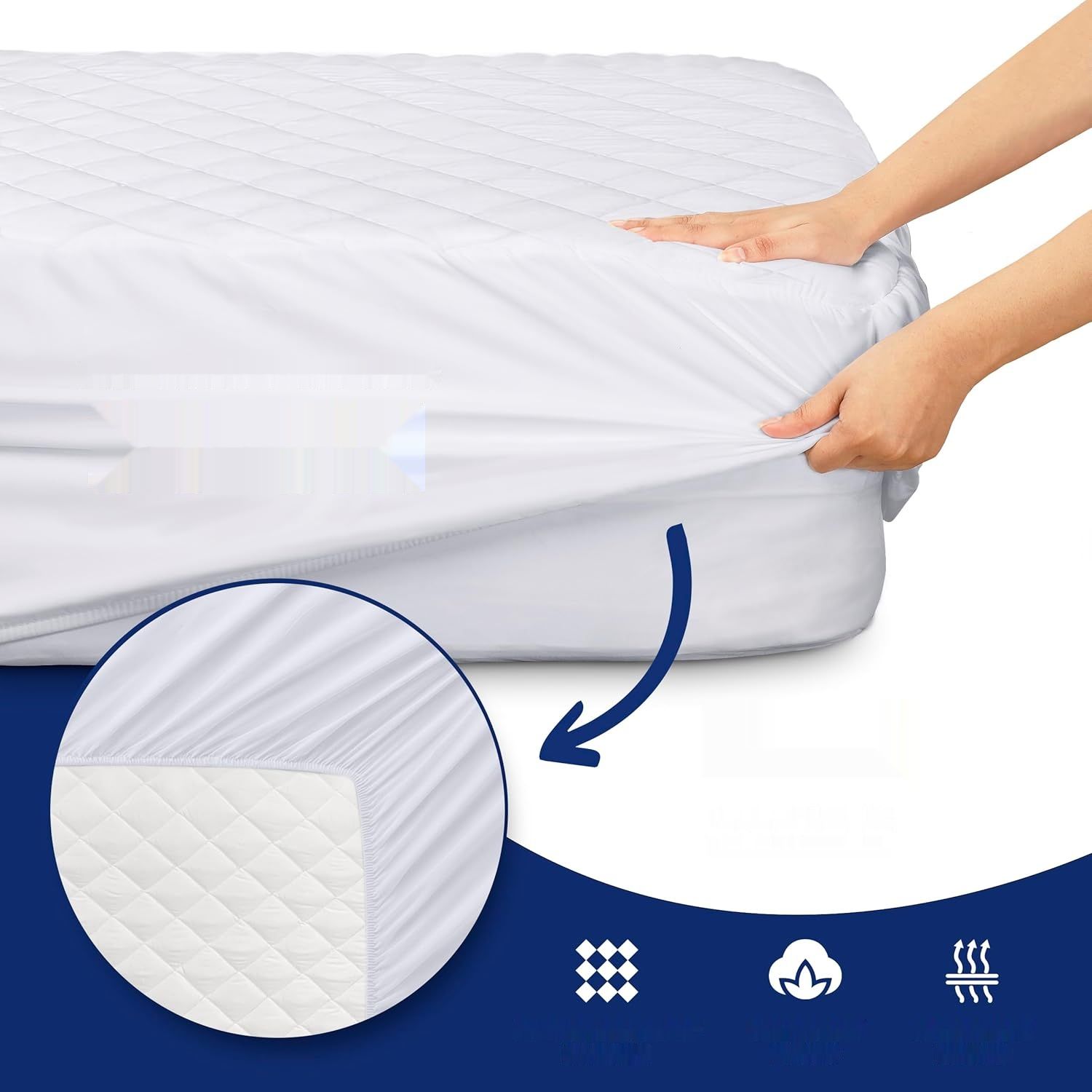 Utopia Bedding Pikowany Topper z Mikrofibry na Materac 30 cm