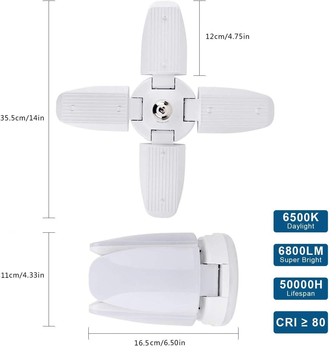 SAUGLAE LED B22 60W 6800LM, 6500K, 4 regulowane panele (1 szt.)