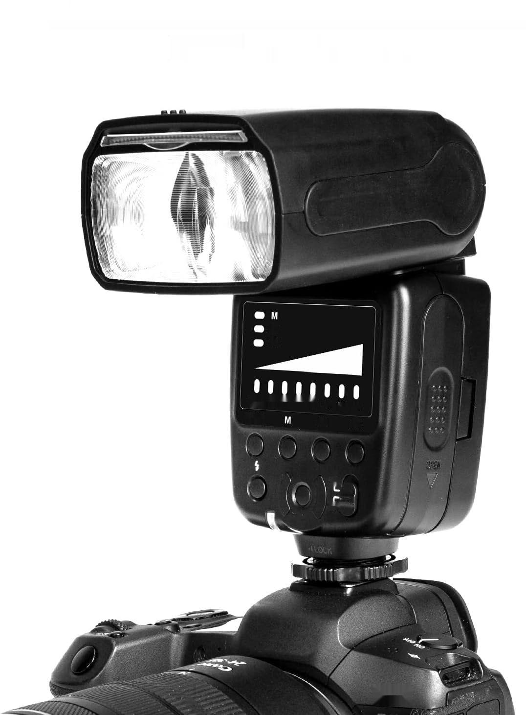 PHOTOOLEX Blitz Speedlite dla Canon Nikon Sony Panasonic Olympus Pentax Fujifilm