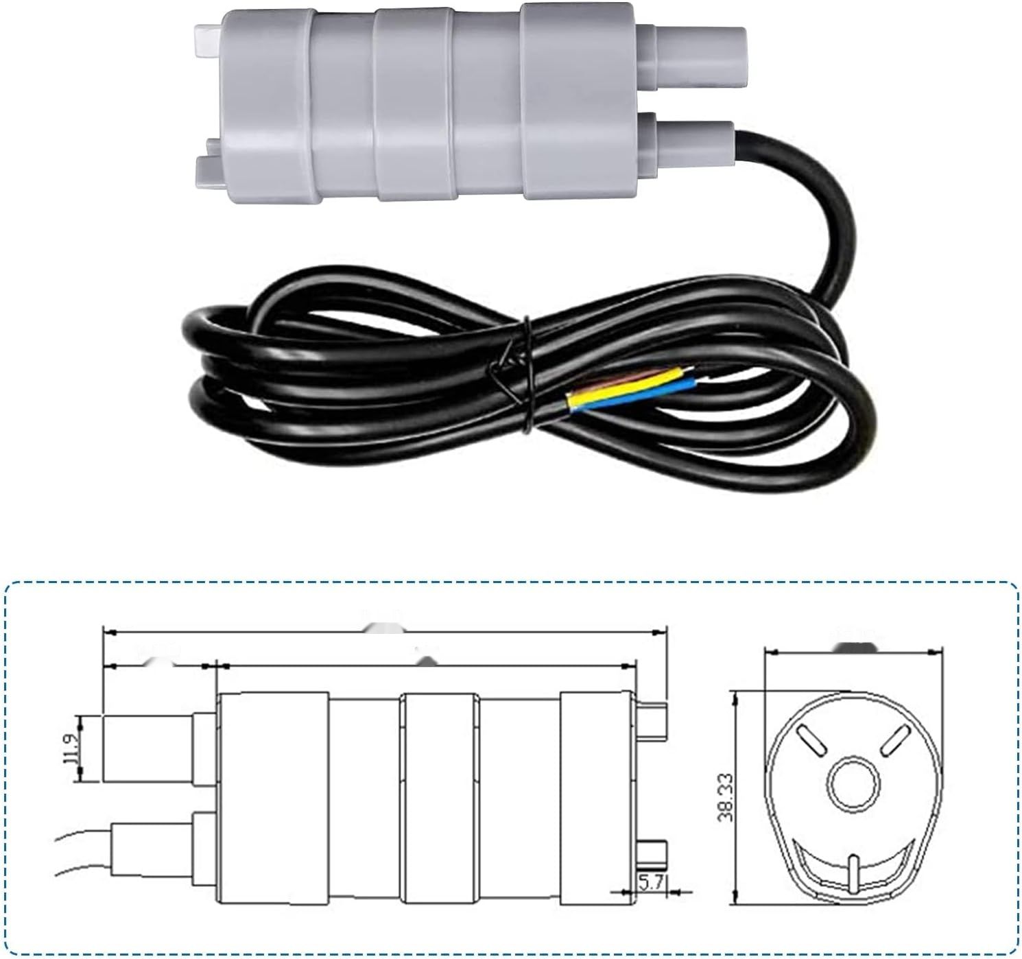 DIFCUL 12V Pompa Wodna 840L/H do Kampera, Stawu, Akwarium, Fontanny