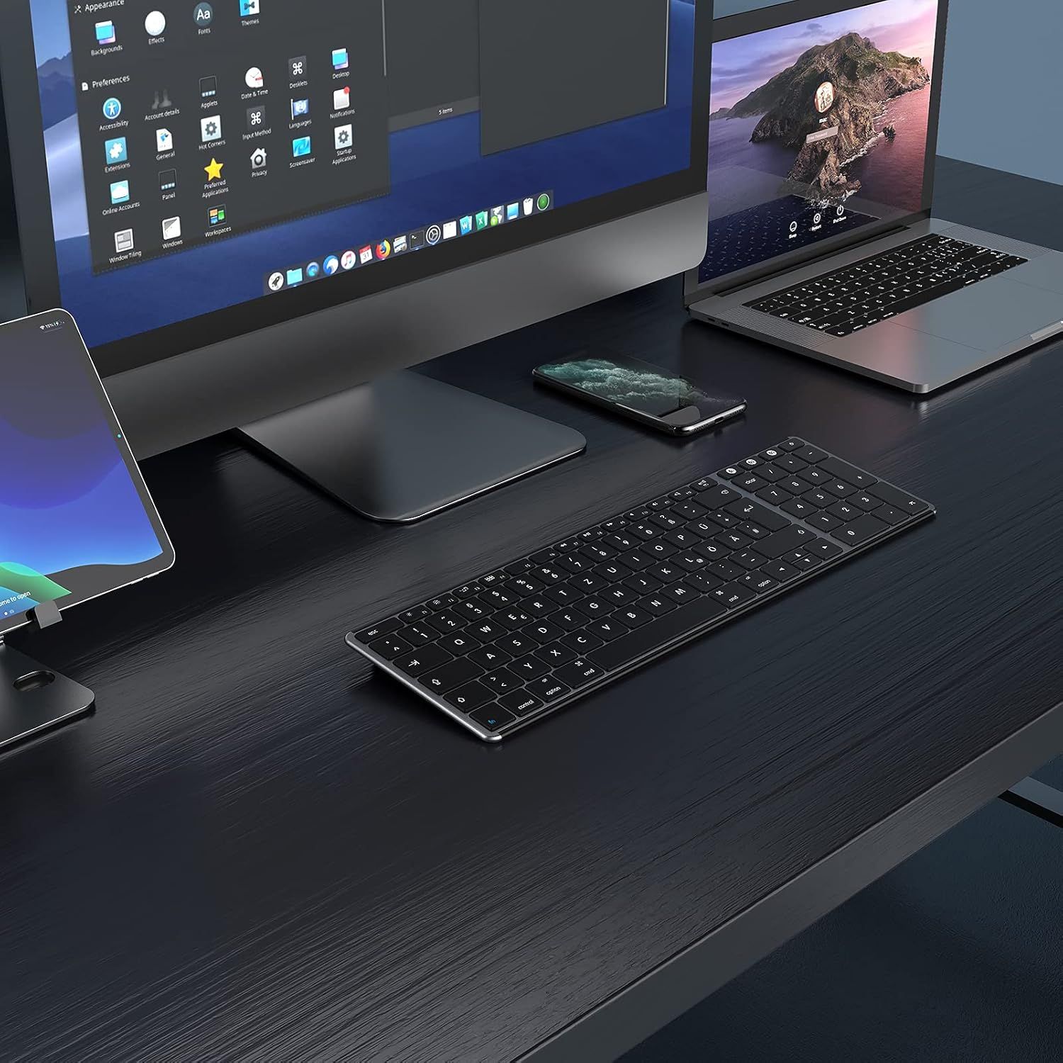 seenda Klawiatura Bluetooth do Mac/iPad/iPhone, bezprzewodowa klawiatura wielofunkcyjna