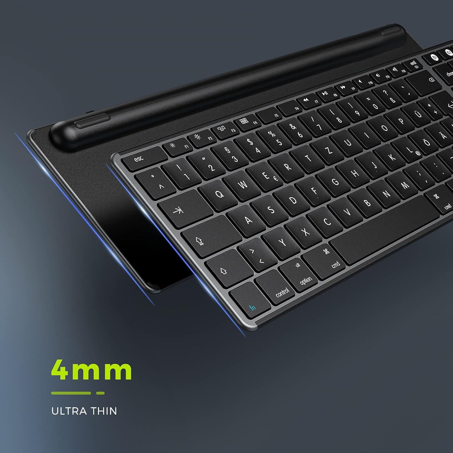 seenda Klawiatura Bluetooth do Mac/iPad/iPhone, bezprzewodowa klawiatura wielofunkcyjna