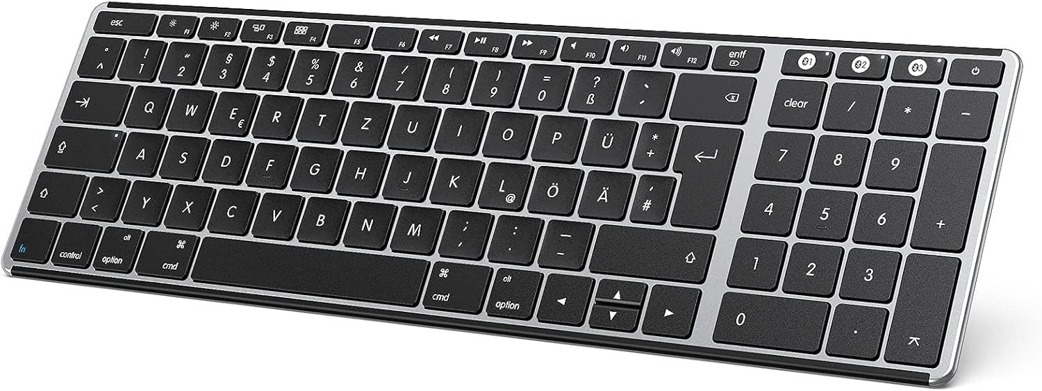 seenda Klawiatura Bluetooth do Mac/iPad/iPhone, bezprzewodowa klawiatura wielofunkcyjna