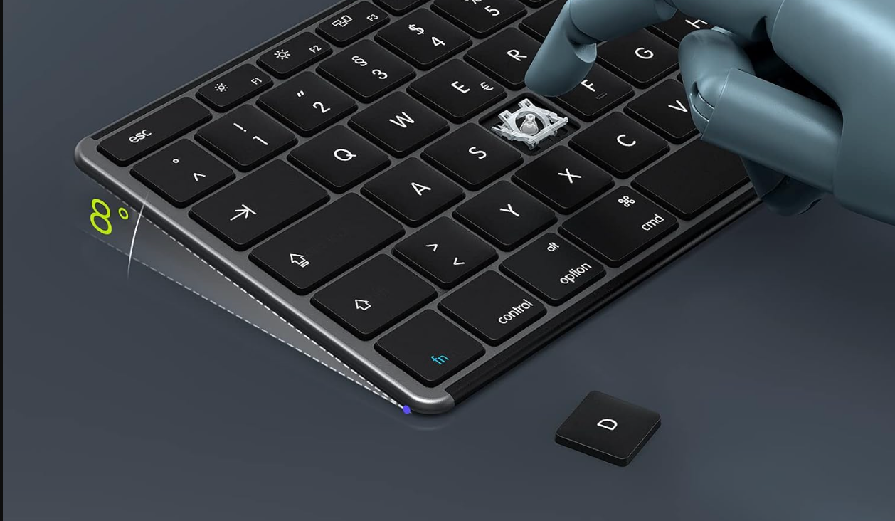 seenda Klawiatura Bluetooth do Mac/iPad/iPhone, bezprzewodowa klawiatura wielofunkcyjna