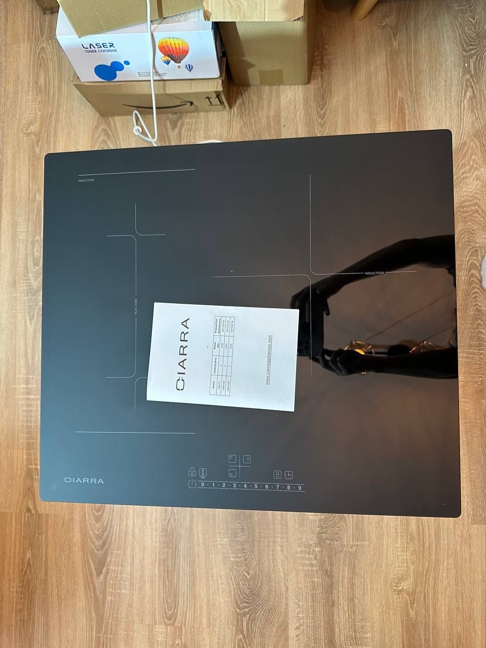 CIARRA CBBIH3BF Wbudowana indukcyjna płyta grzewcza 3 strefy 32A 6500W z funkcją Boost 1 Flex Zone