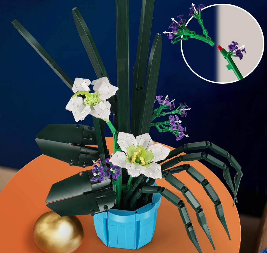 URGEAR Lilies Flowers Zabawka z klocków budowlanych 1513 sztuk