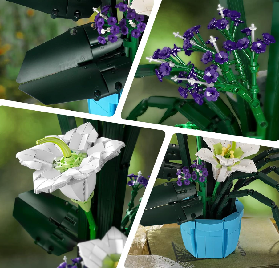 URGEAR Lilies Flowers Zabawka z klocków budowlanych 1513 sztuk