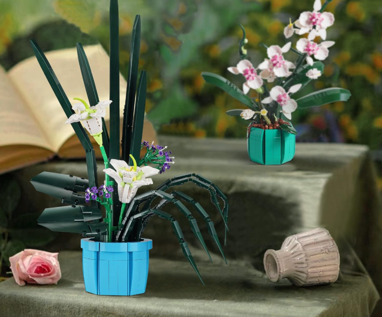URGEAR Lilies Flowers Zabawka z klocków budowlanych 1513 sztuk