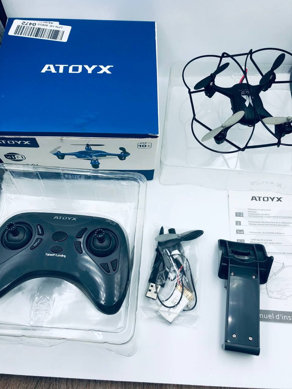 AToyX AT-96 Drone z kamerą HD Helikopter FPV Mini WiFi Drone Quadcopter z trybem Headless Samolot Mini Pilot zdalnego sterowania Zabawka dla dzieci lub początkujących - Czarny