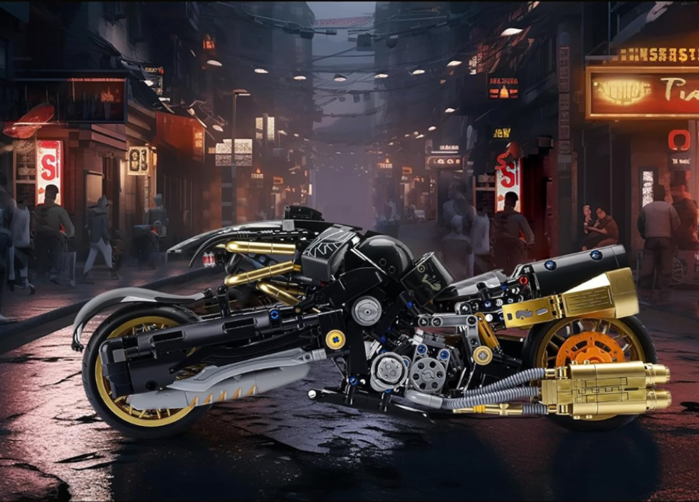 Zestaw budowy motocykla technicznego - zestaw modelu mobilnego motocykla Bat Cycle z filmu