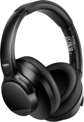 TUINYO Bezprzewodowe słuchawki - słuchawki nauszne Bluetooth z redukcją szumów z czasem odtwarzania 50 h, głęboki bas Hi-Fi dźwięk stereo i wygodne nauszniki do podróży, domu i biura