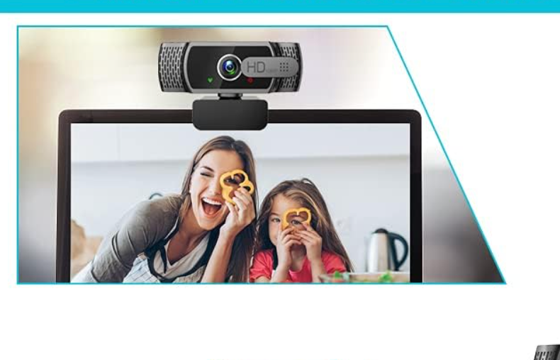 neefeaer kamera internetowa HD1080P z mikrofonem, automatyczna korekcja światła, USB PC kamera internetowa z osłoną, kąt szeroki 90°, korekcja ekspozycji, Plug &amp; Play, do komputera, laptopa, komputera