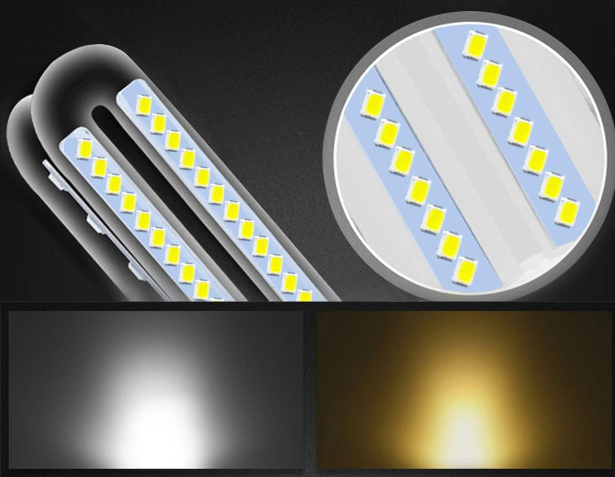EXTRASTAR 2 Żarówki LED PLC Rura 2U, 15W, Kukurydza G24, 1500Lm, Zimne światło 6500K, Nie regulowane, Pakiet 6 szt.