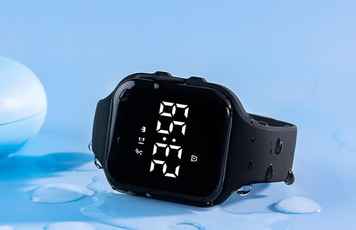HUYVMAY Fitness Tracker Zzegarek z Krokomierzem, Zegarek Fitness bez Bluetooth/Aplikacji/Telefonu, Wodoszczelny Zegarek Fitness dla Chłopców Dziewcząt Dzieci, Zegarek na Rrękę ze Stoperem, 3 Budziki