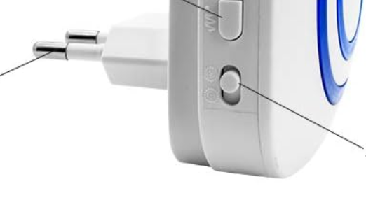 BeiLan Bezprzewodowy dzwonek do drzwi z 1 elektronicznym odbiornikiem Plug-in, 1 czujnik ruchu PIR bezprzewodowy dzwonek do drzwi dla gości, alarm bezpieczeństwa 3 poziomy głośności, 38 dzwonków