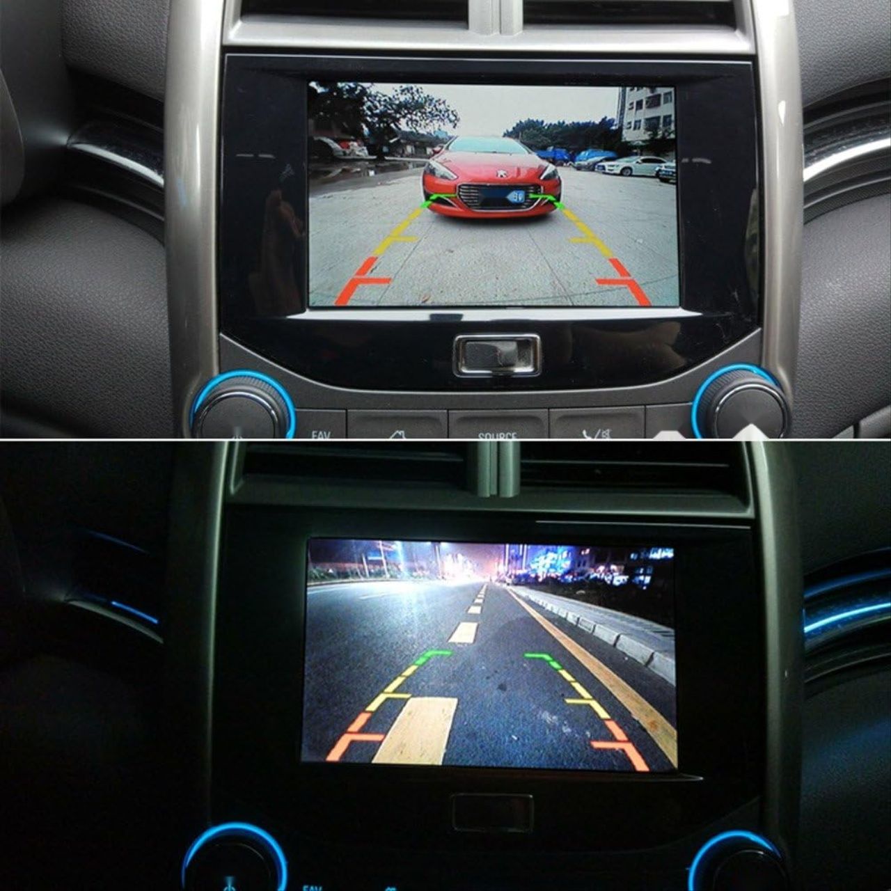 Kamera cofania Navinio, wodoodporna, z widzeniem nocnym, umieszczona w uchwycie bagażnika, dla VW Skoda Rapid Roomster Superb Yeti Fabia Octavia II 1Z5 oraz Audi A1.