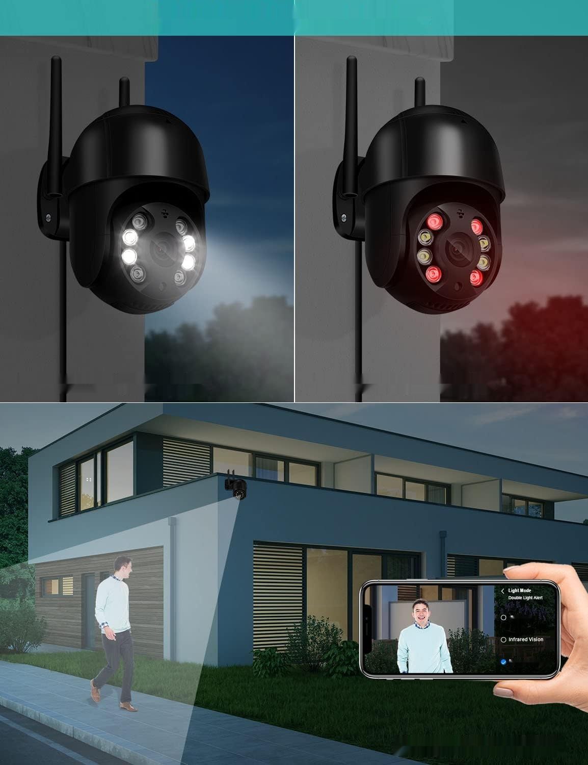 Anksono kamera zewnętrzna Wi-Fi 1080p, PTZ, auto-śledzenie.