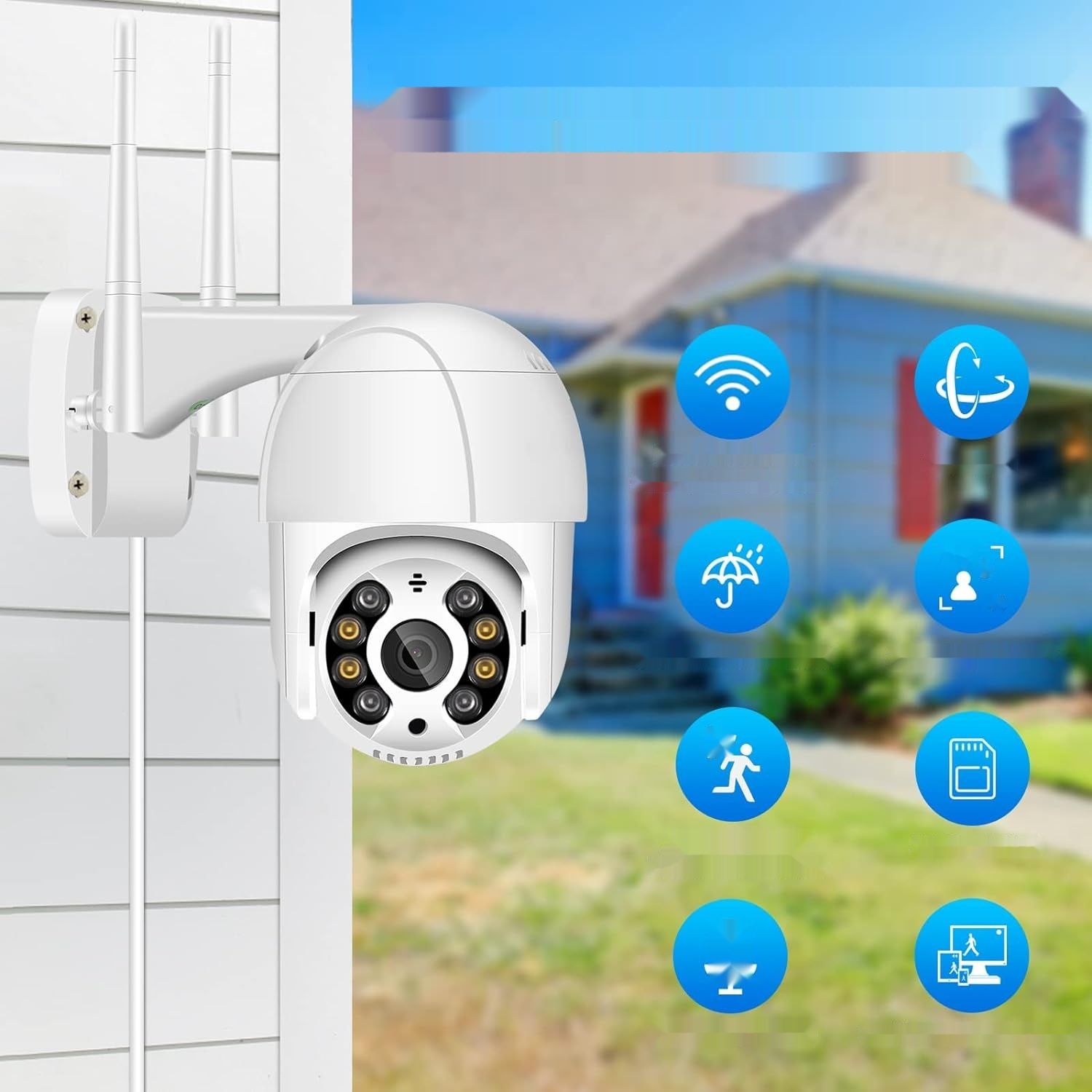 Anksono 2MP WiFi, obrót PTZ, nocne widzenie, IP66