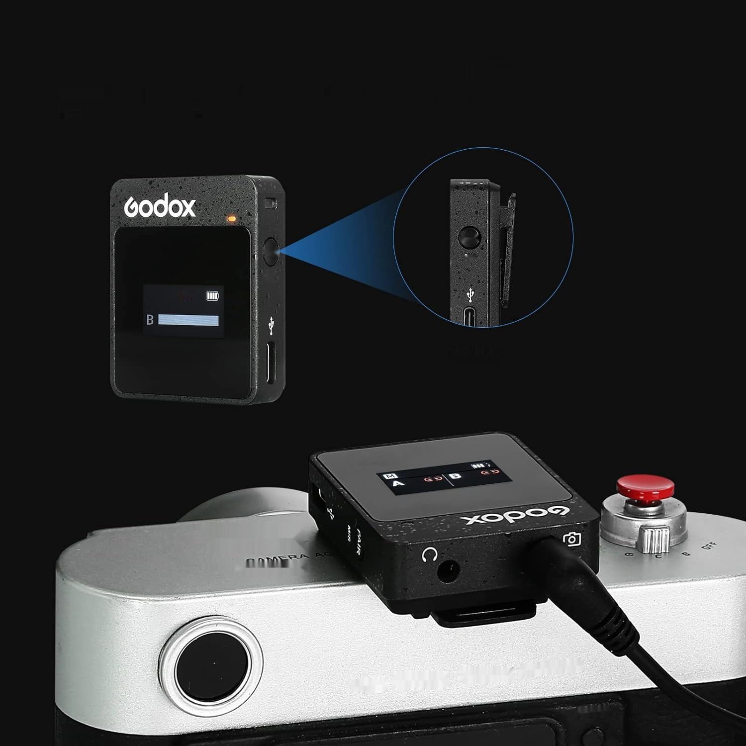 GODOX MoveLink II M2 mikrofon krawatowy do aparatów, smartfonów.