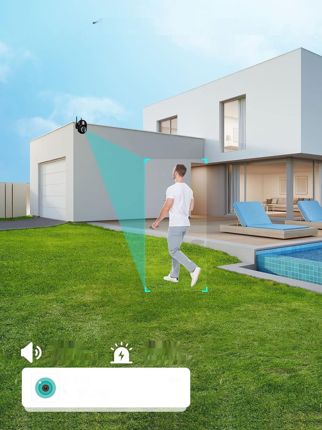 Anksono kamera zewnętrzna Wi-Fi 1080p, PTZ, auto-śledzenie.