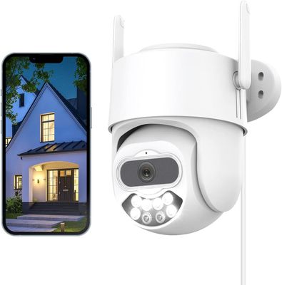 Anksono 2K PTZ IP Camera, WiFi, ruch, alarm, IP66.