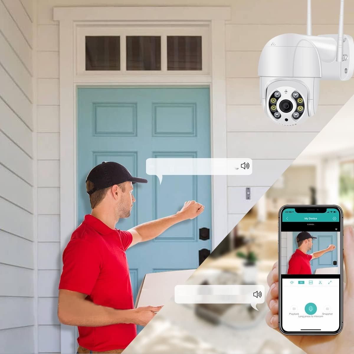 Anksono 2MP WiFi, obrót PTZ, nocne widzenie, IP66