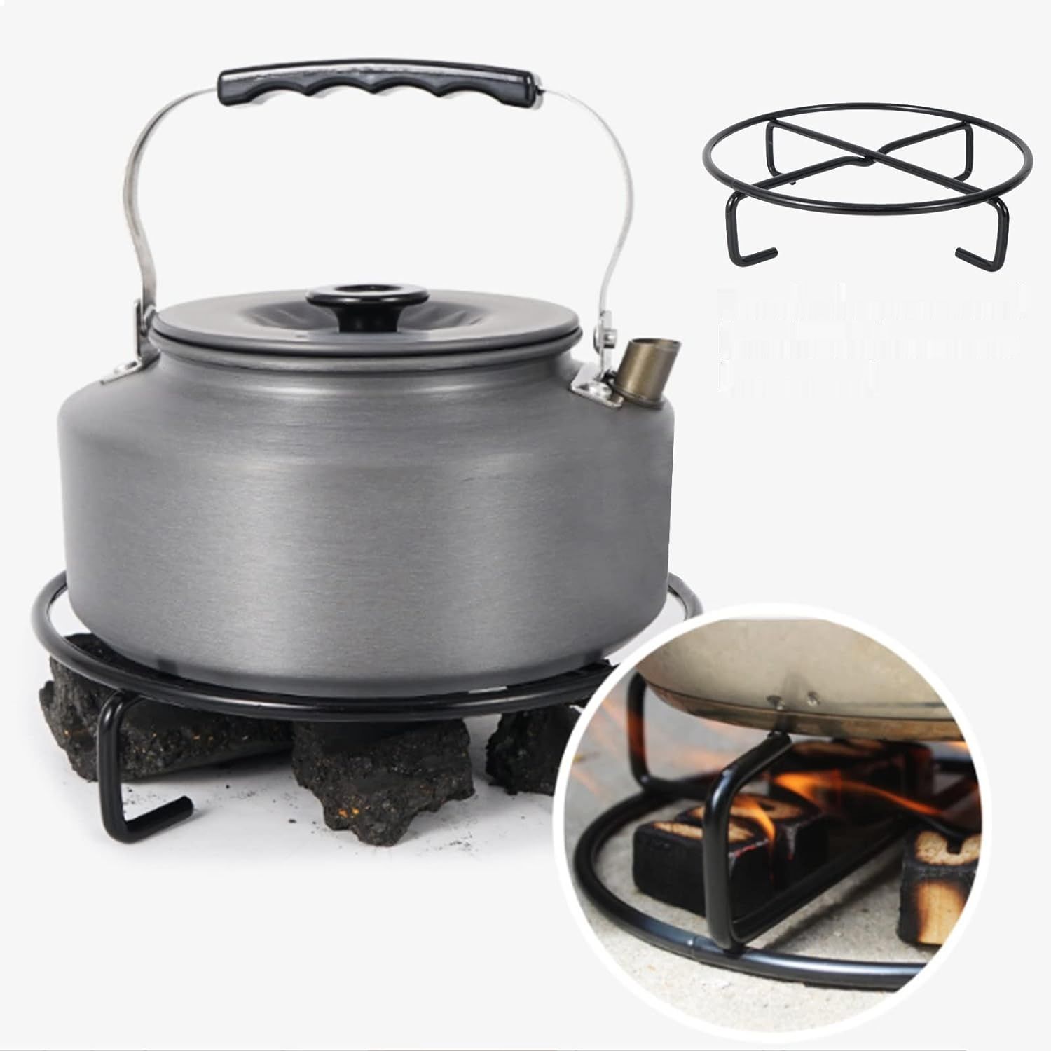 Akcesoria BARVERE: podstawa 42 cm, stojak, haki, rękawice BBQ.