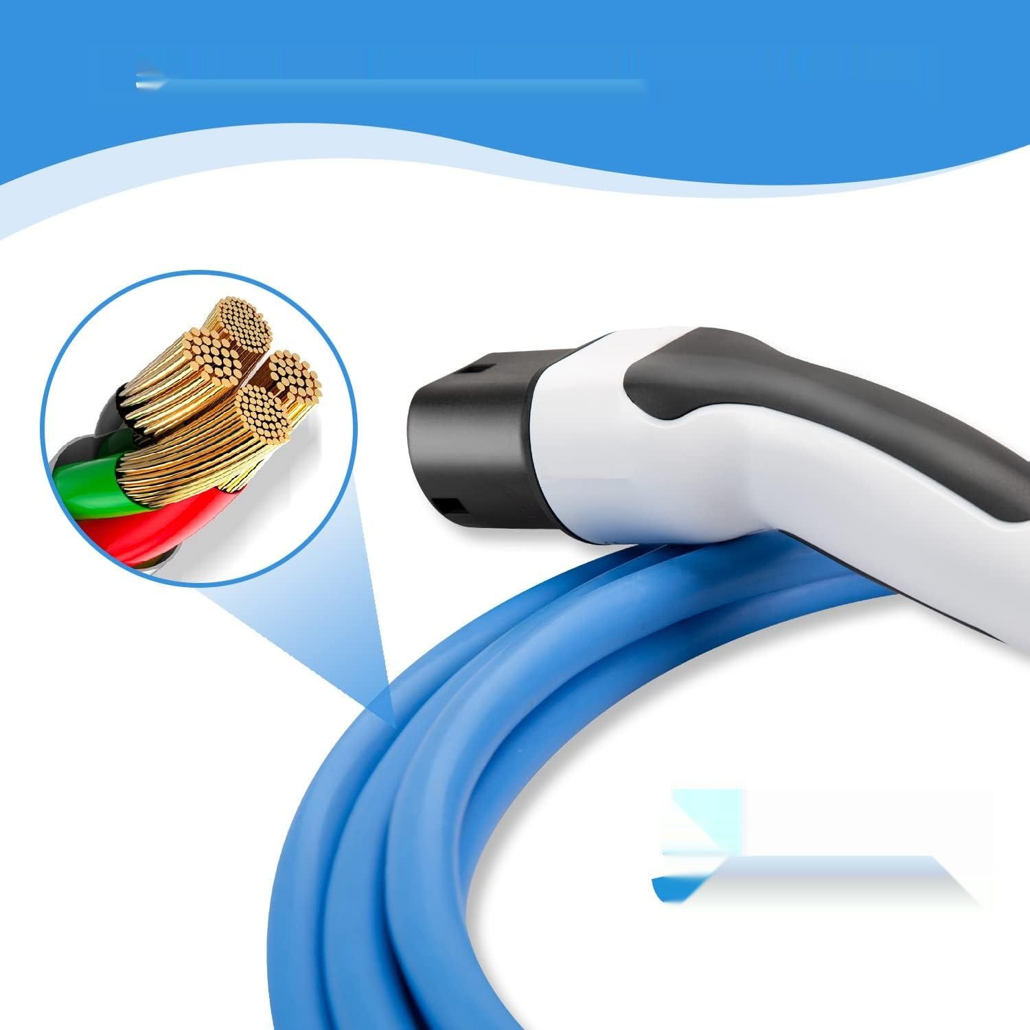 Kabel ładowania Gruensauber typu 2 - 22 kW 5 m 32 A 3 fazy