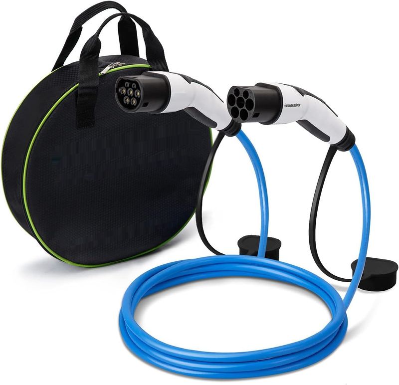 Kabel ładowania Gruensauber typu 2 - 22 kW 5 m 32 A 3 fazy