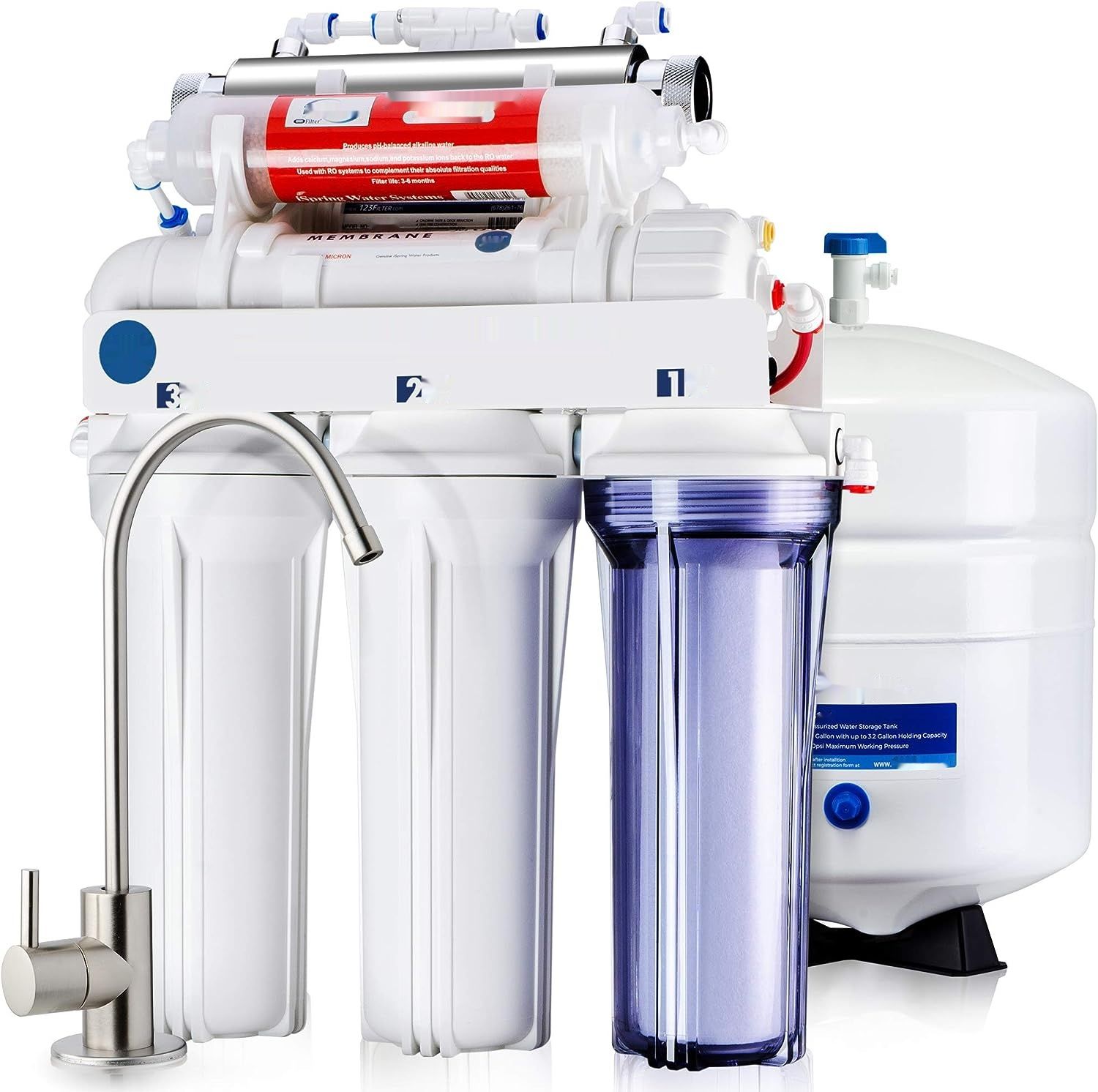 iSpring RCC7AKUV 7-stopniowy system filtracji wody, certyfikat NSF, redukcja TDS