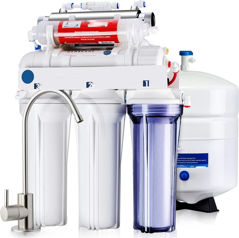 iSpring RCC7AKUV 7-stopniowy system filtracji wody, certyfikat NSF, redukcja TDS