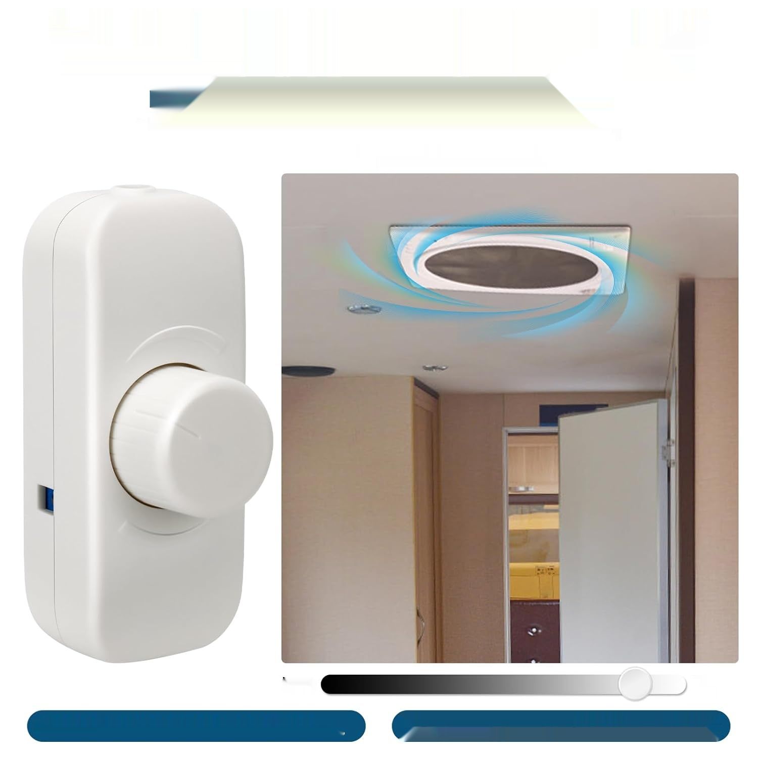 VIPMOON Przełącznik ściemniacza 12V-24V, do taśm LED, kamperów, łodzi, lamp LED