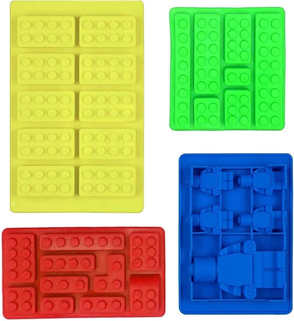 Silikonowe foremki do lodu, czekolady, cukierków, fondantu w kształcie klocków.