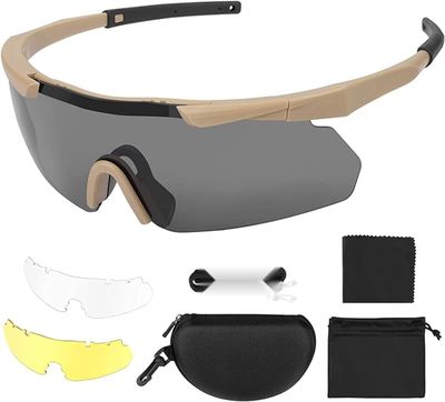 Feyachi ochronne okulary z 3 soczewkami, odpornymi na parowanie i zarysowania, UV-400