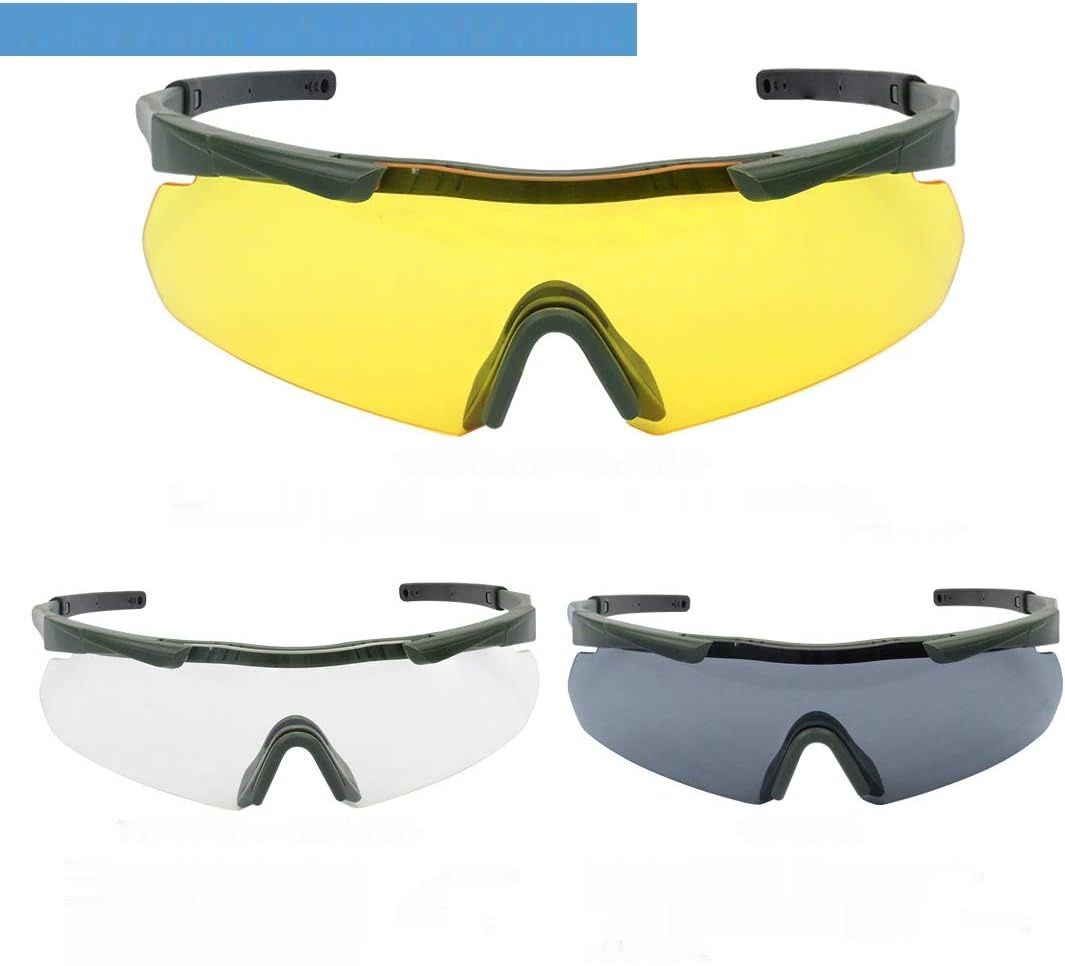 Feyachi Ochronne Okulary z 3 wymiennymi soczewkami, UV-400, nieślizgające się ramiona