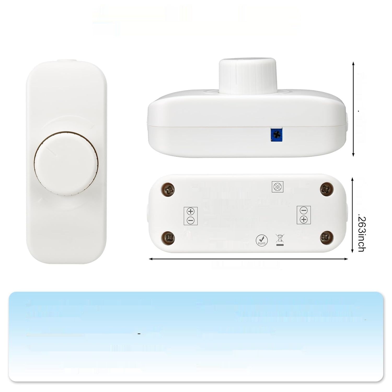 VIPMOON Przełącznik ściemniacza 12V-24V, do taśm LED, kamperów, łodzi, lamp LED
